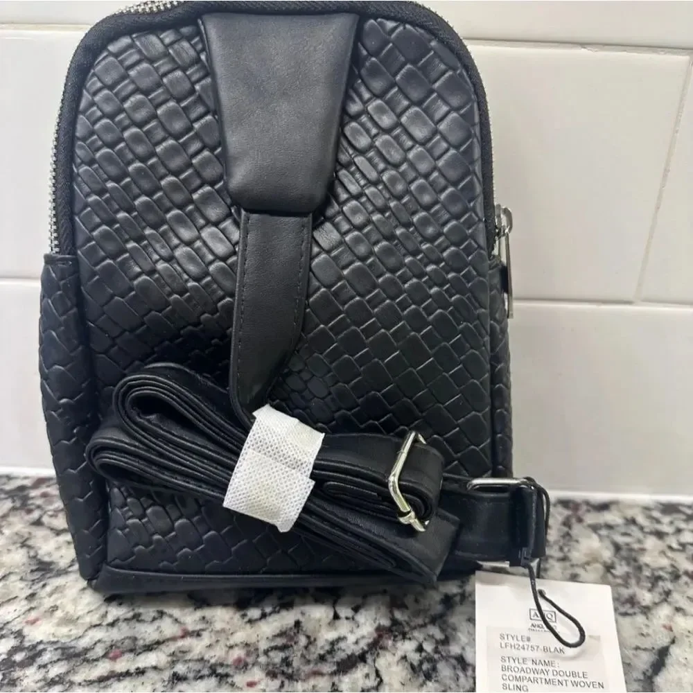 Black Woven Slingbag